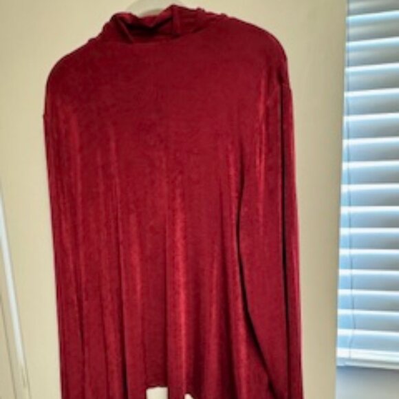 Burgandy Jacket with ruffle trim - Picture 2 of 3
